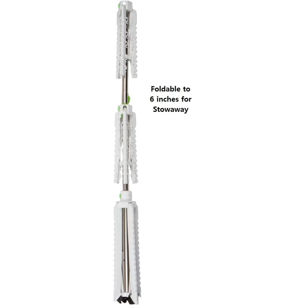 ราวตากผ้าสแตนเลสแบบปรับได้พร้อมล้อ รองรับน้ำหนักได้ 120 ชิ้น ใช้ได้ทั้งภายในและภายนอกอาคาร