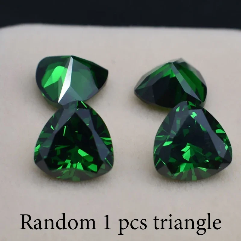 Hight Quality Cultivate Gemstones Synthetic Emerald Laboratory Grown Green Crystals Used for Inlaying Bare Stones in Jewelry