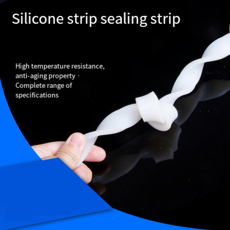 

1M High Temperature Resistant Solid Silicone Rubber Sealing strip Weatherstrip 5mm x10mm/15mm/20mm/30mm 1PCS