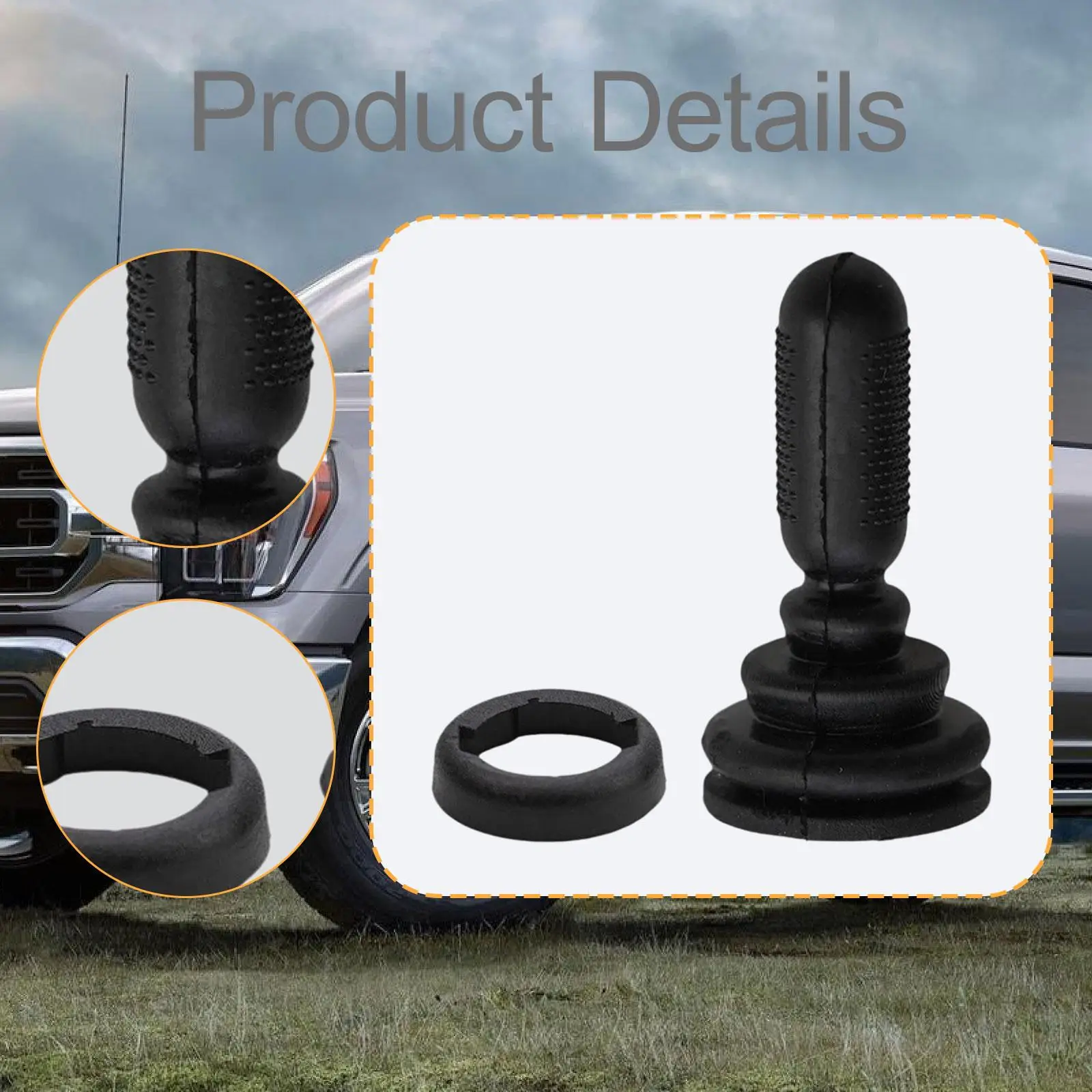 Perilla de ajuste del espejo lateral 17B718AA negra para Fiesta MK6 01-06