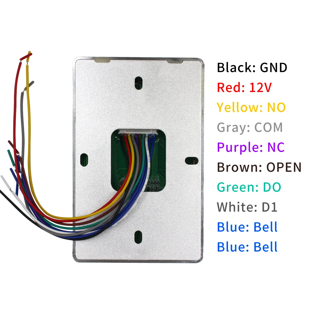 Touch Screen Backlight RFID Keypad Standalone Access Control 1000 User Wiegand Output 125KHz+13.56MHZ  IP67 Waterproof