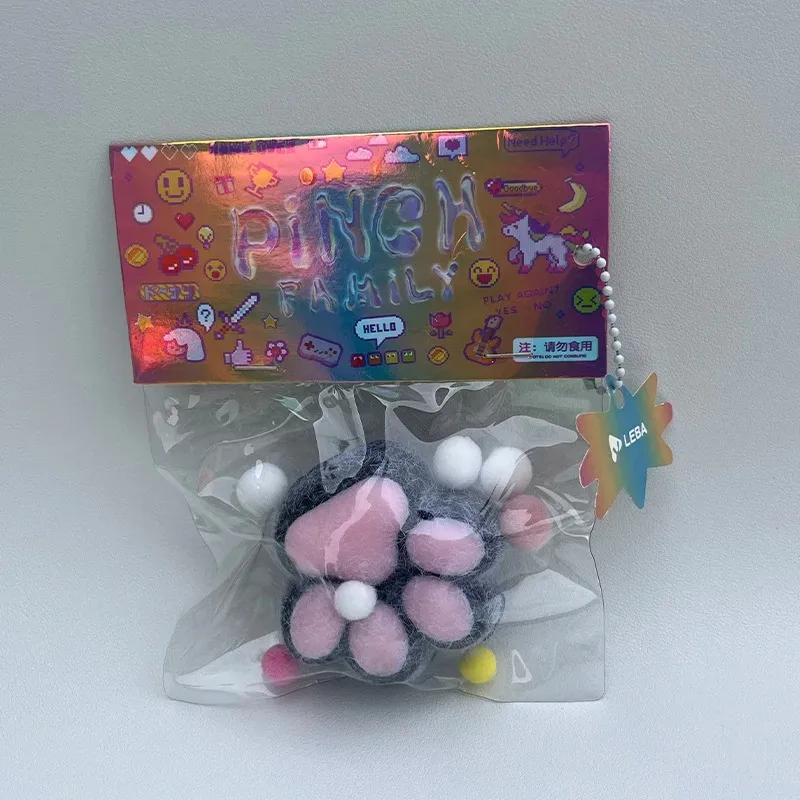 Mini juguete para apretar de PU, juguete antiestrés para pies de gato, Mochi, Ruduce, pellizco, pata de gato, alivio suave, juguetes relajantes