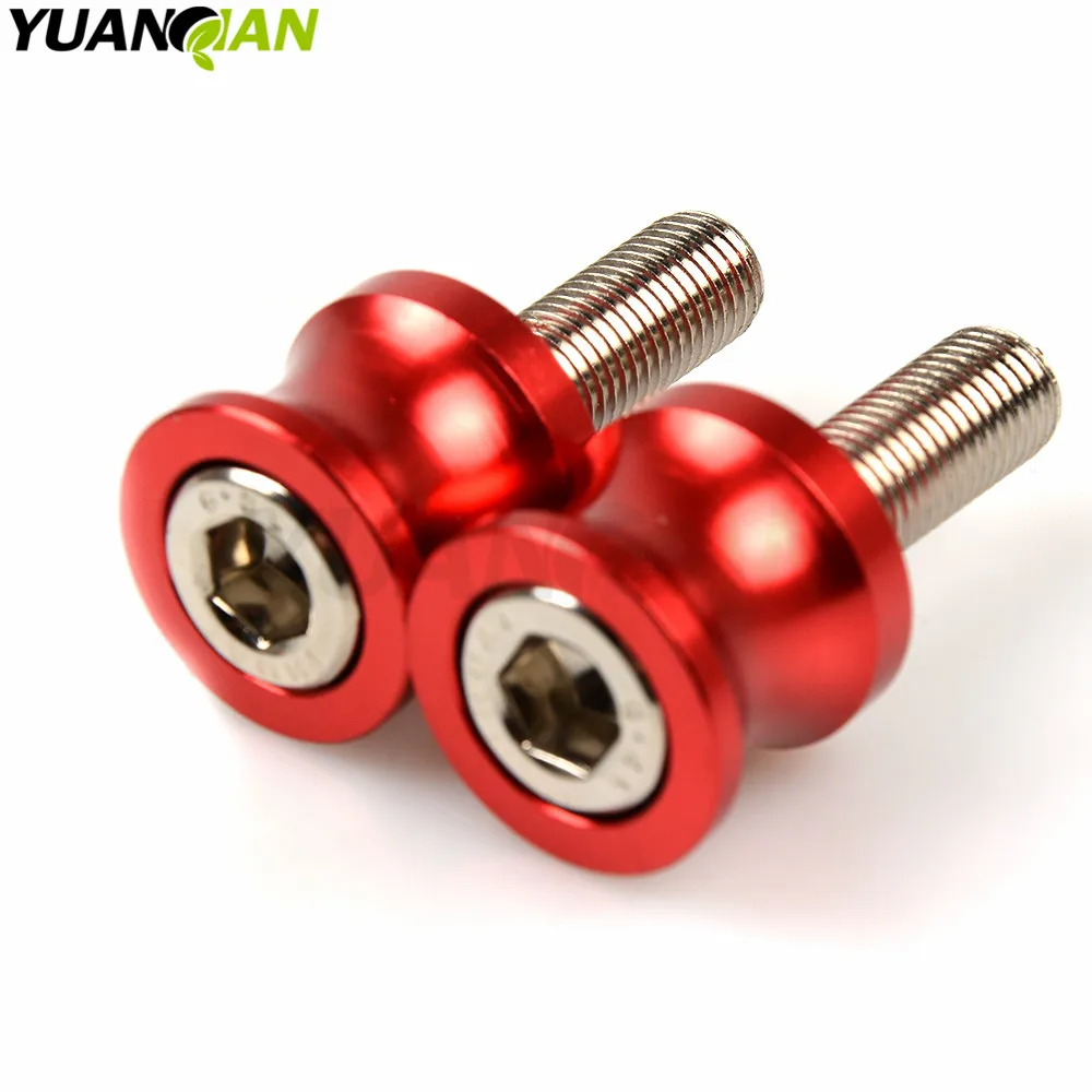 6 مللي متر 8 مللي متر 10 مللي متر دراجة نارية جزء CNC الألومنيوم Swingarm بكرات المنزلق لكاواساكي z800 z1000 ياماها r1 r3 r6 r15 r25 mt-07 mt-09