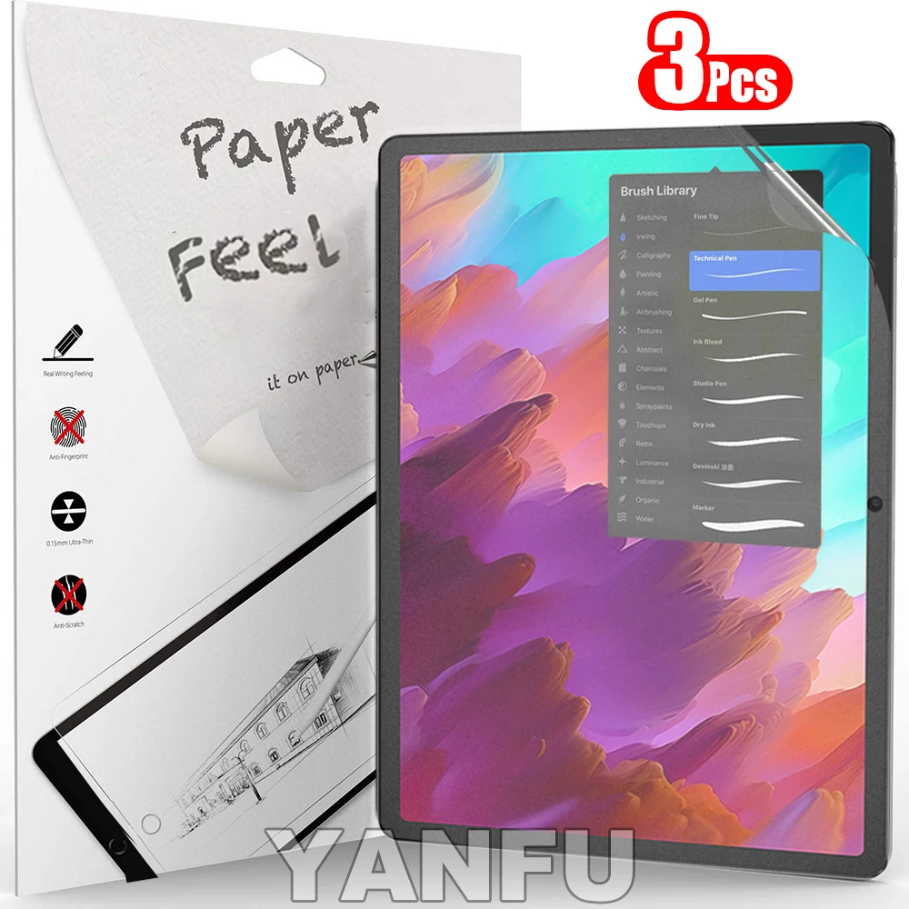 3Pcs Paper Feel Like Screen Protector for Lenovo Xiaoxin Pad 2024 2022 Xiaoxin Pad Pro 12.7 2023 2025 Film No Glass