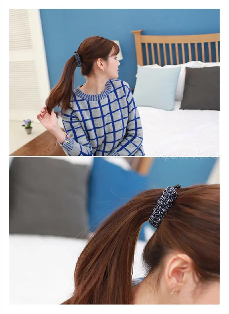 Korea Kristall Perlen Edition Kleine Haarnadel Banane Clip 8cm Vertikale Clip Twist Clip Schachtelhalm Clip Schachtelhalm Schnalle 4 Farben – Detail 5