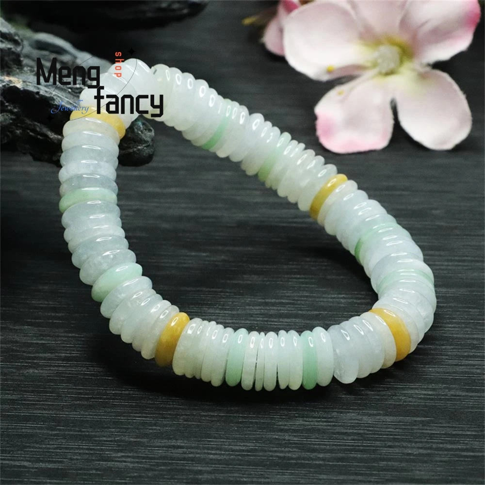 Natural Myanmar Jadeite Bracelet Peace Buckle Jade Bracelet Exquisite Elegant Simple High-grade Luxury Quality Fashion Jewelry