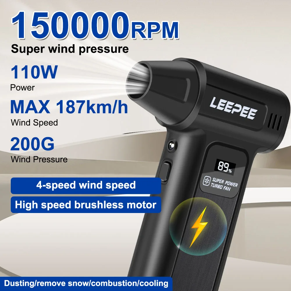 

Car Accessories Cleaning Blower Tools Violent Hair Dryer Turbo Jet Fan 2025 New M9 150000RPM Blowing Snow Electric Air Duster