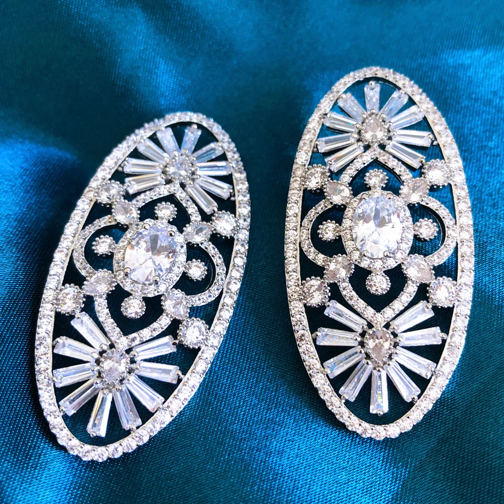 

Missvikki High Quality Shiny Skeleton Earrings For Women Daily Party Show Fashion Trendy Lady Gift Romantic Accessories