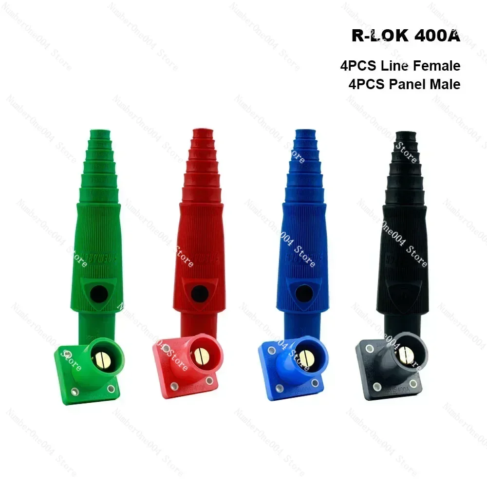 Applicable to R-LOK Line Female Plugs Panel Mount Male Sockets 400 Amp Single Pole Camlock for Stage Power Distribution Box