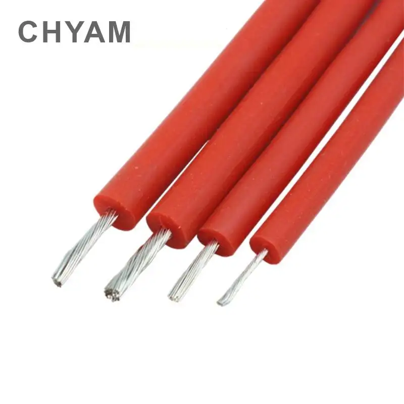 5m Red Soft Silicone Wire High-voltage Wire And Cable 10KV 15KV 20KV-20AWG 18AWG 17AWG 15AWG Anti-breakdown