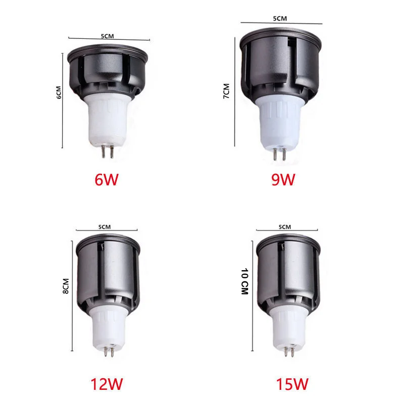 Super brilhante led spotlight gu10 gu5.3 e27 e14 mr16 dimmble lâmpadas 6w 9 10 12 cob 110v 220v dc12v lâmpadas led local iluminação para casa