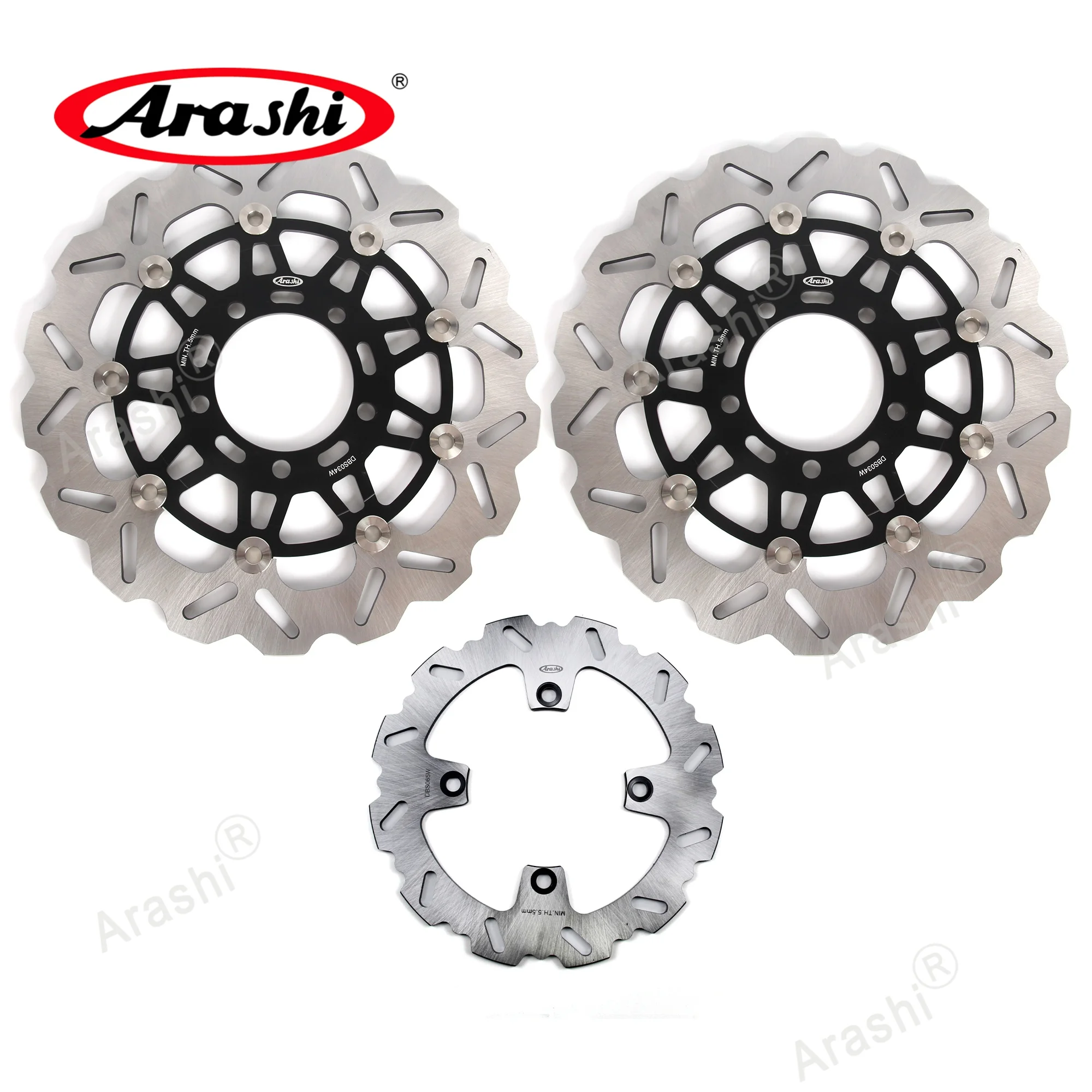 Arashi 1 Set For KAWASAKI Z1000 SX 1000 Z1000SX ABS 2011 - 2019 CNC Floating Front Rear Brake Disc Rotors 2012 2013 2014 2015