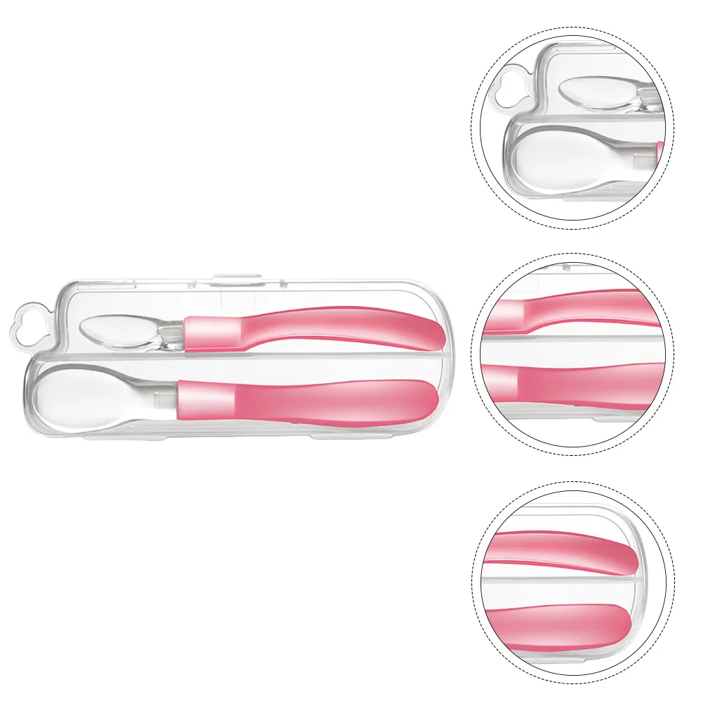 

1 комплект, силиконовая ложка для кормления ребенка, легкая, прочная, тренировочная посуда для младенцев, удобный инструмент для кормления прикорма