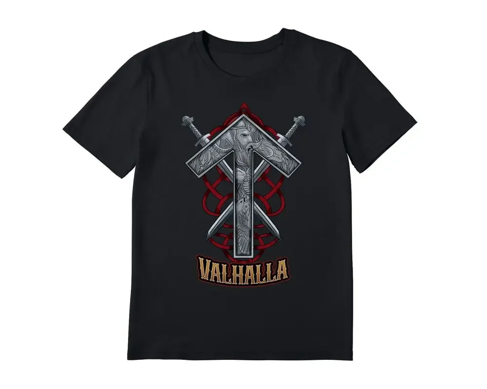 

Sons of Nordic war Valhalla Germanic Paganism Tiwaz Rune T-Shirt 100% Cotton O-Neck Short Sleeve Casual Mens T-shirt Size S-3XL