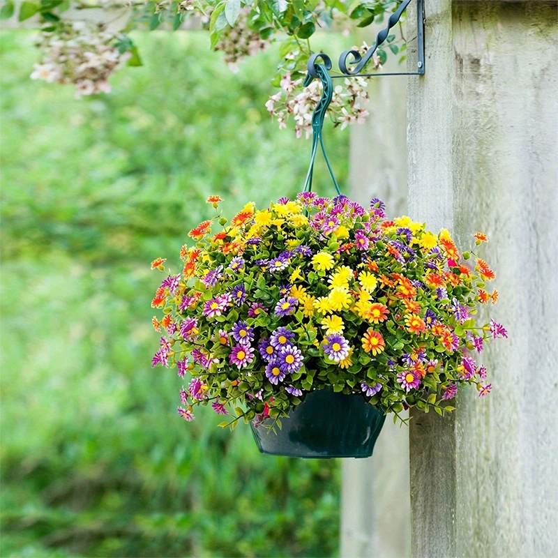 33 cm künstliche Blumen, Gänseblümchen, UV-beständig, farbecht, Kunststoffpflanzen, Heimdekoration, Fenster, Hochzeitsdekoration, Neujahr, künstliche Blumen – Detail 6