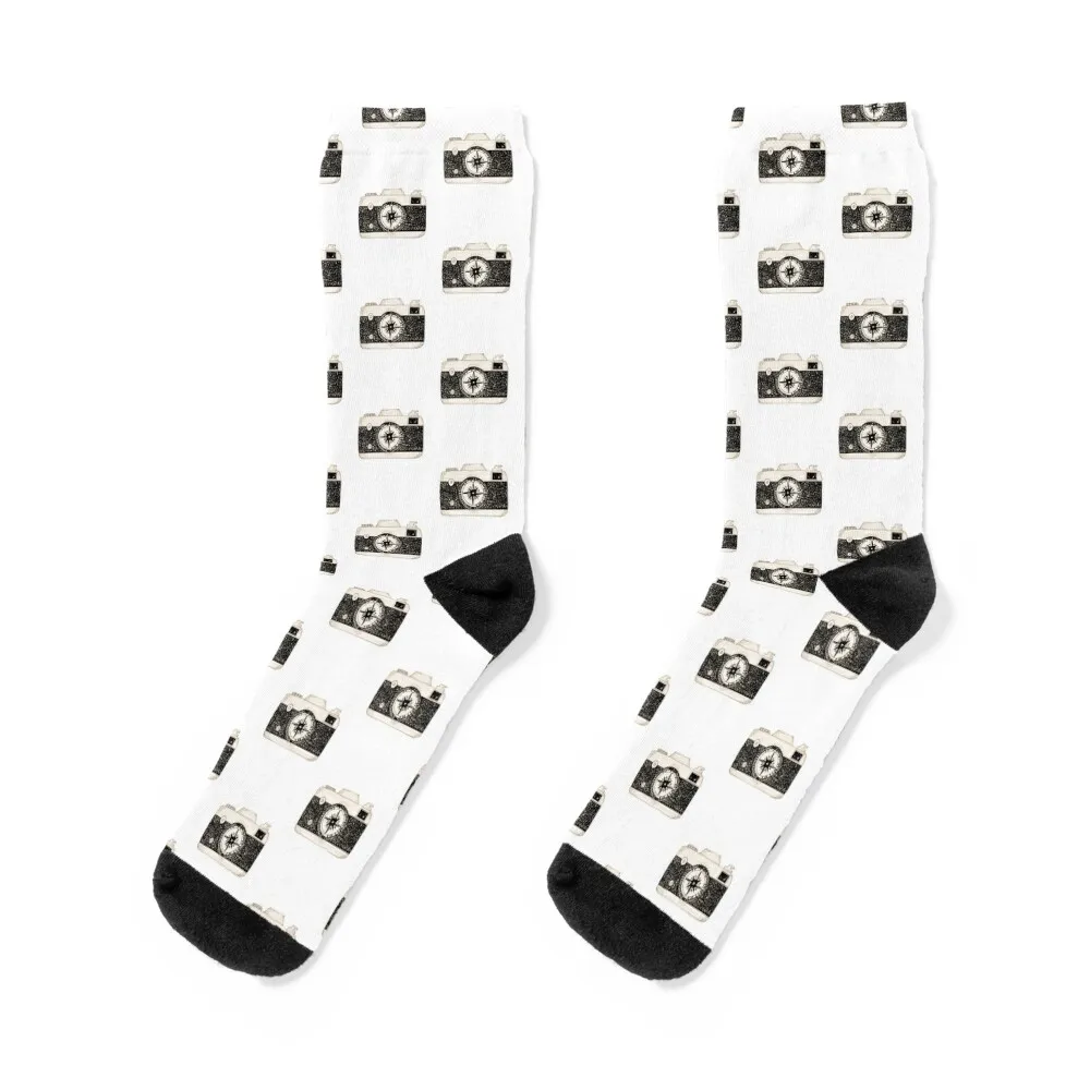 Travel Camera Socks warm winter tennis aesthetic Ladies Socks Men's