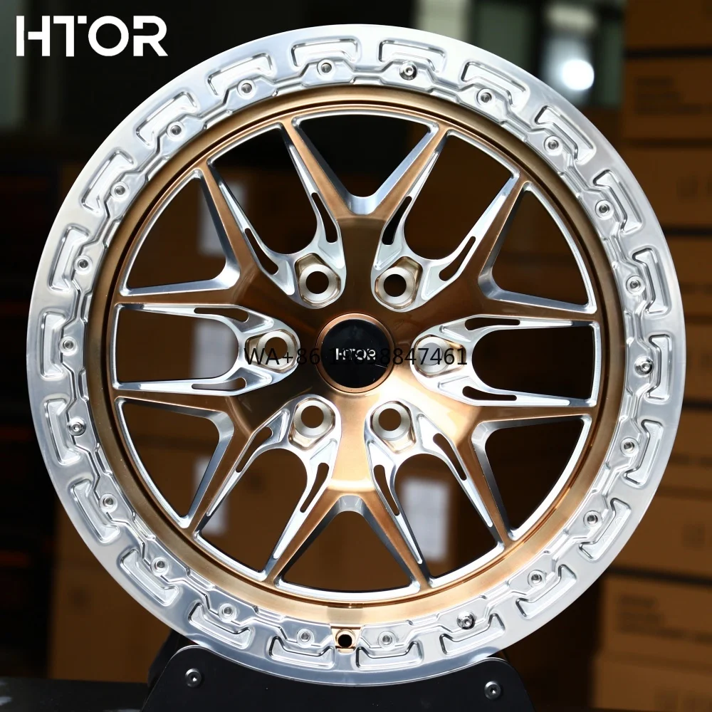 

Rose Gold Brushed Wheels Off-road 4x4 Beadlock 17 Inch 9J 6x139.7 5x127 Aluminum Alloy Car Rims for SUV&Pickup