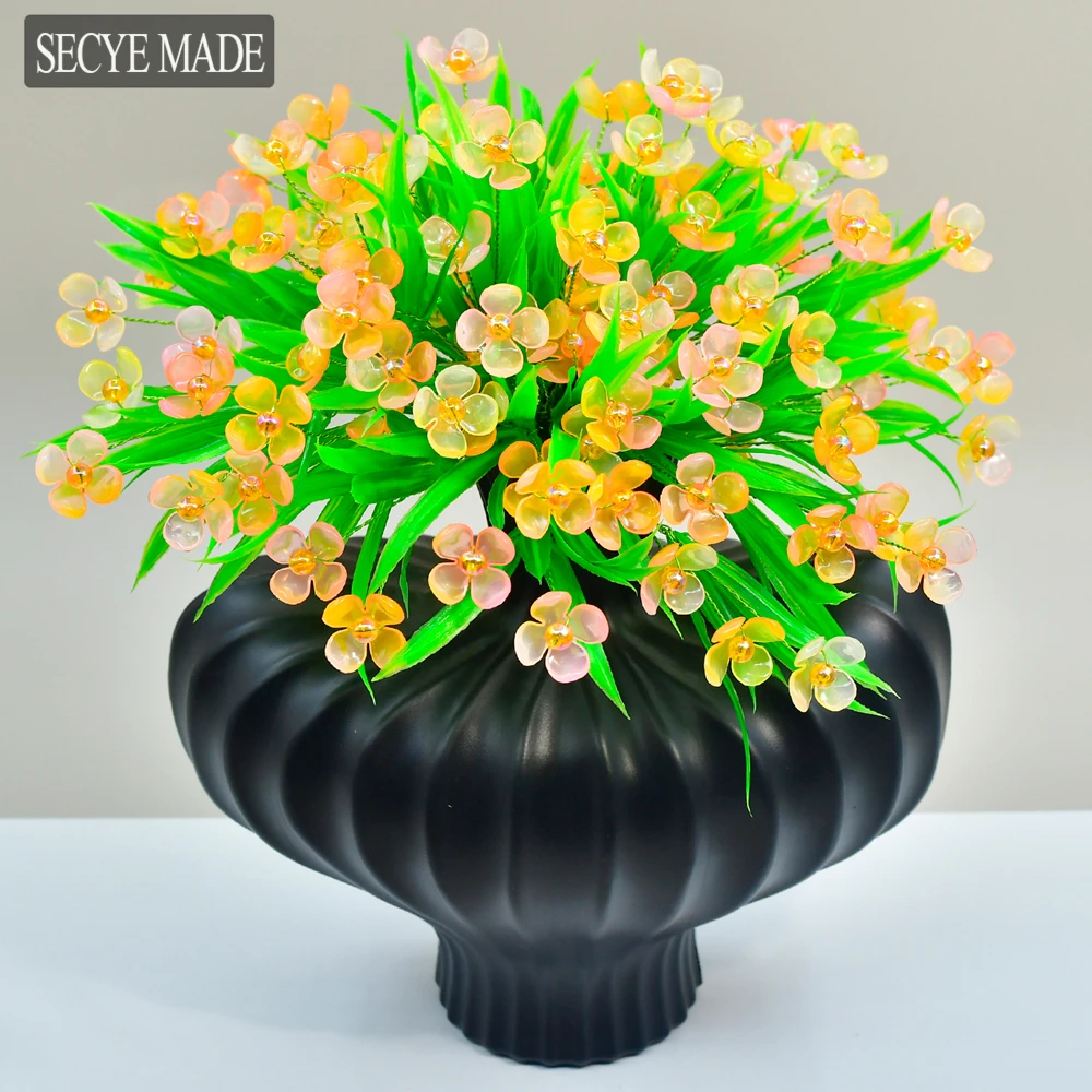 

Country Style Bouquet For Home Decor Without Vase Yellow Acrylic Flowers DIY Materials Handicrafts Sweet Table Decoration K66