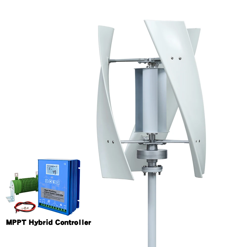 Windturbine Generator 2000W Kleine Gratis Energie Windenergie Windmolen Mini Permanente Maglev 12v 24v Met MPPT Controller