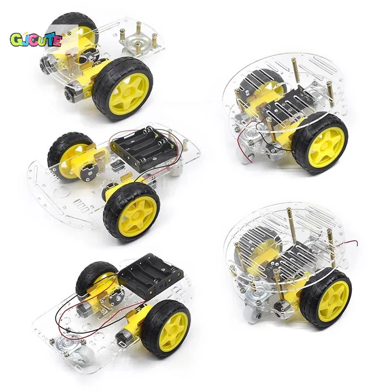 속도 인코딩 DIY 억제 추적 모터 로봇 자동차 섀시 키트(배터리 슬롯 포함); UNO R3용 2WD 4WD 모듈