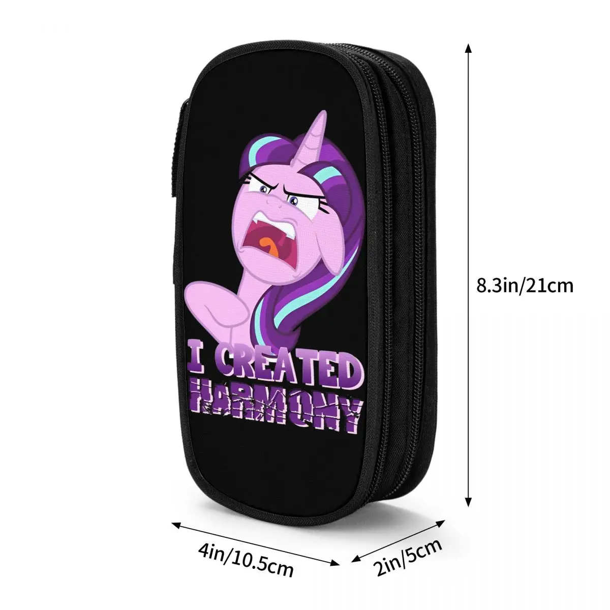 New STARLIGHT GLIMMER - HARMONY Pencil Case Ponies friendship is magic Pencil Box Pen Box Large Storage Bags Zipper Accessories