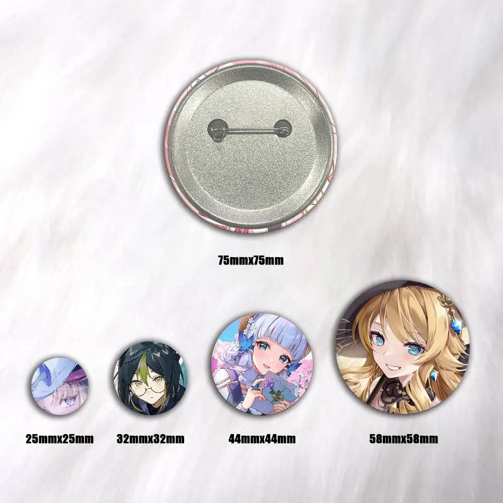 A-genshin Impact Anime Anime Round Badges, Brooches, Clothing Accessories, Birthday Gifts, Anime Conventions