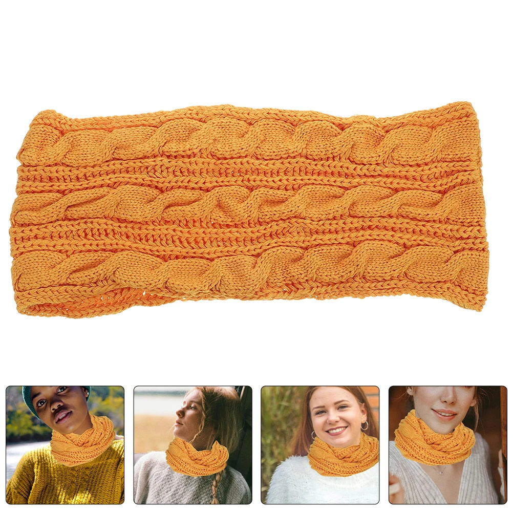 

1pc Chunky Knit Neck Gaiter For Women Men Warm Winter Scarf Cold Weather Face Mask Ski Balaclava Fleece Neck Warmer Outdoor