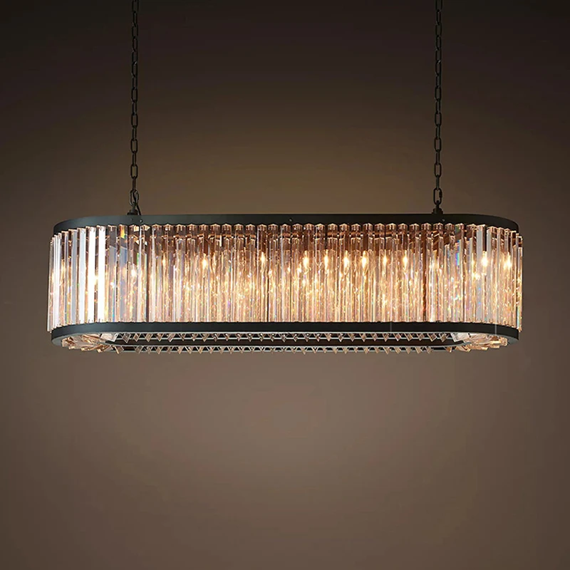 Imagem -04 - Led Retro Americano Lustre de Cristal Designer Pendurado Lâmpadas Suspensão Luminária Lampen Luz Pingente para Sala Estar