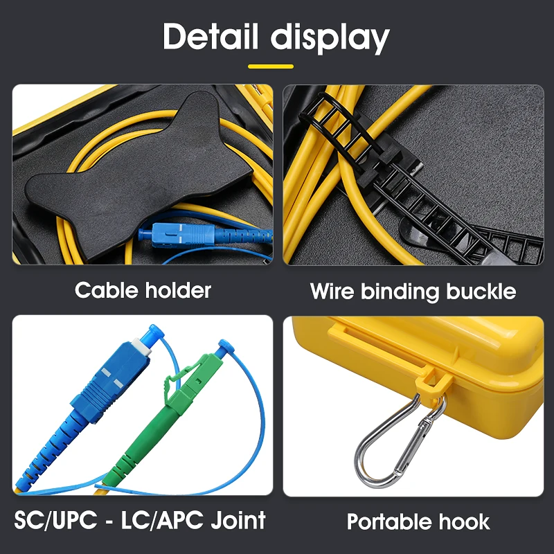 COMPTYCO LC/APC-SC/UPC OTDR Dead Zone Eliminator,Fiber Rings ,Fiber Optic OTDR Launch Cable Box 500M~2km SM 1310/1550nm