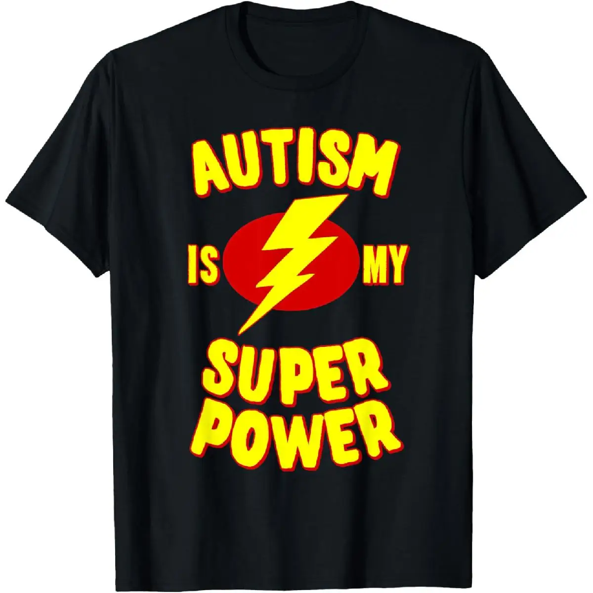 

Men Women Autism Is My Super Power T-Shirt Neurodiversity Pride Print Pullover Inspirational Short Sleeve Top