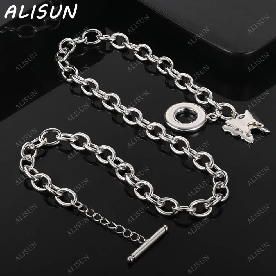 

ALISUN 925 Sterling Silver 45cm Design Butterfly Necklace For Women Men Charm Trend Birthday Gifts Fashion Party Fine Jewelry