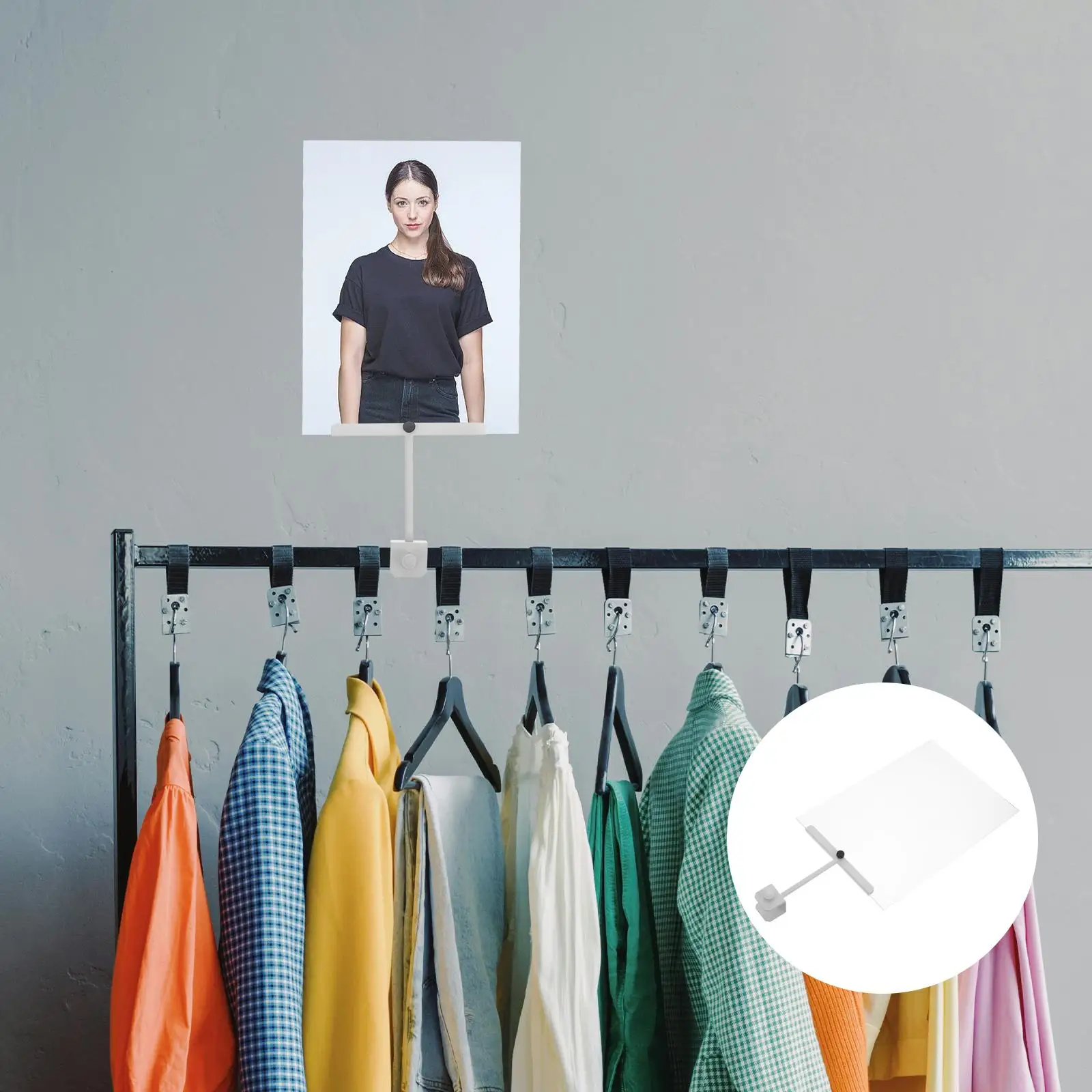 سبائك الألومنيوم الرف تسمية أصحاب قابل للتعديل علامة السعر كليب لمتجر عرض رف الملابس العلامات لوحات تسجيل الاكريليك