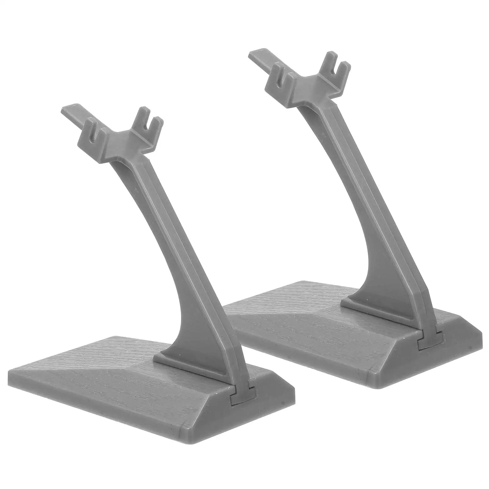 2Pcs Aircraft Model Stand Toy Display Bracket Gray Home Decor Practical Assembled Design Strong Capacity