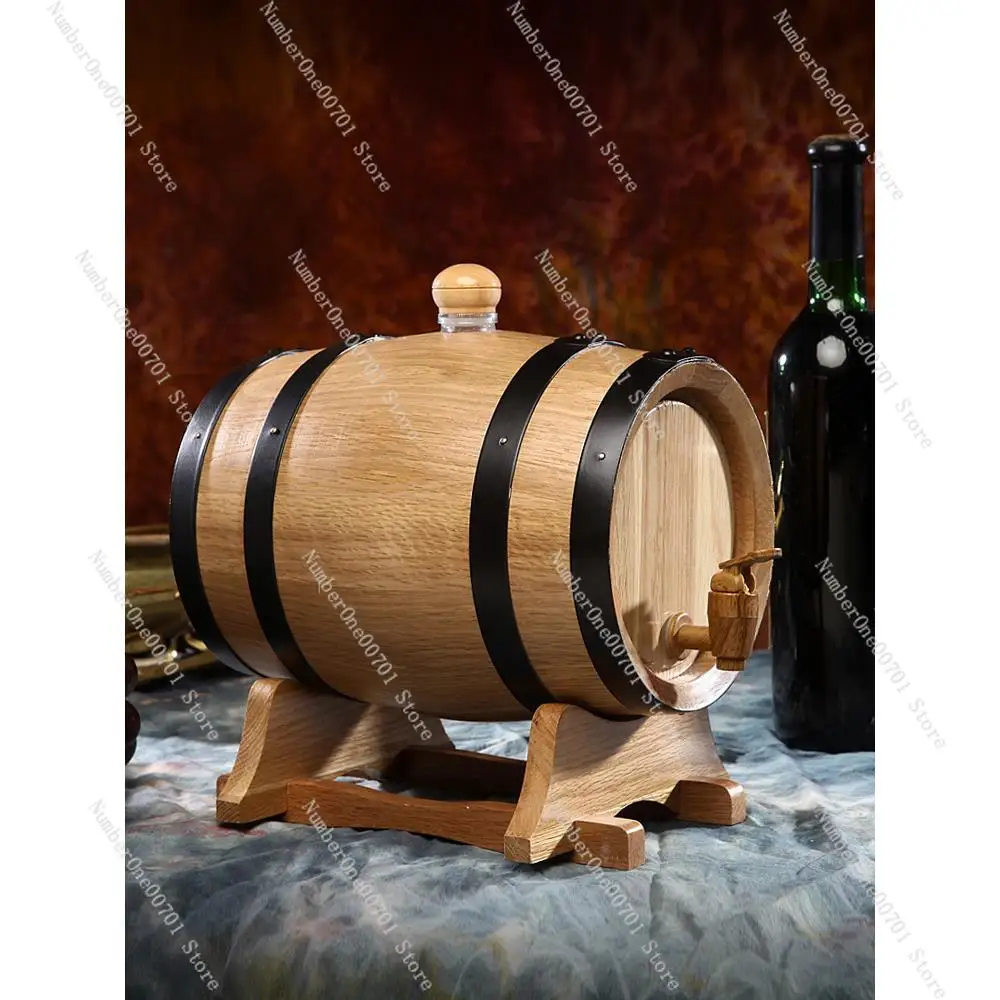 Solid wood gall-free wine fermentation barrel winemaking barrel Home-brewed wine barrel