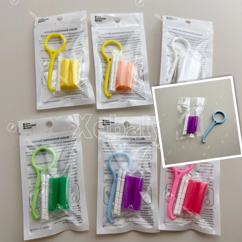 40 Sets Dental Invisible Brace Extractor Removal Tool Orthodontic Aligner Chewies Tray Seaters Plastic Hook Beauty Health Care