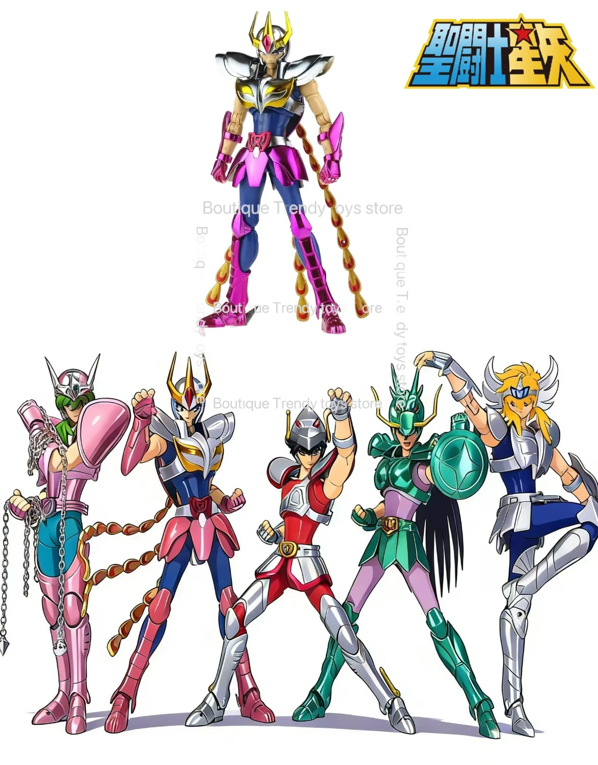 

Great GT Saint Seiya Myth Cloth Pegasus Dragon Shiryu Hyoga Cygnus Shun Phoenix Ikki - Knights of the Zodiac Action Figure Set