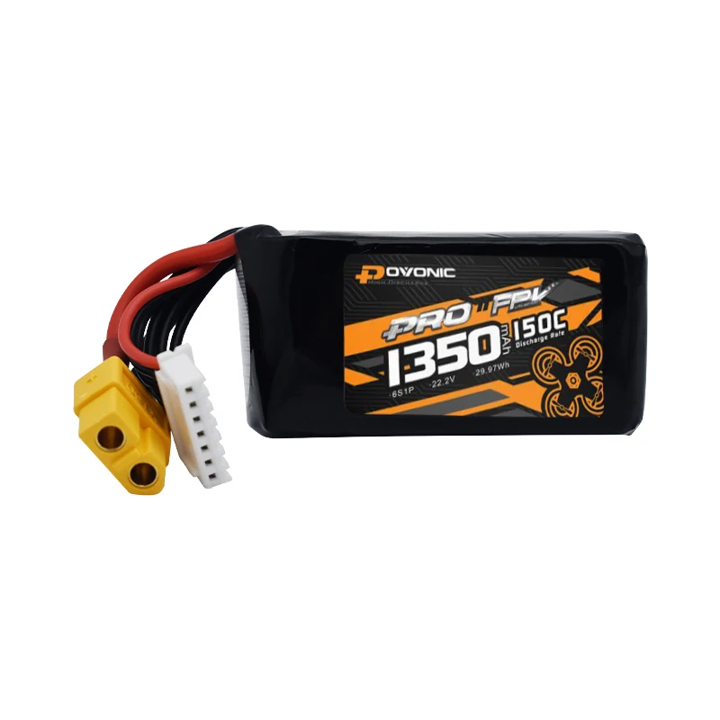 RC FPV 비행기 쿼드콥터 헬리콥터 드론 부품용 리포 배터리, 22.2V 배터리, 1350mAh 150C, 6S 22.2V, 4 개