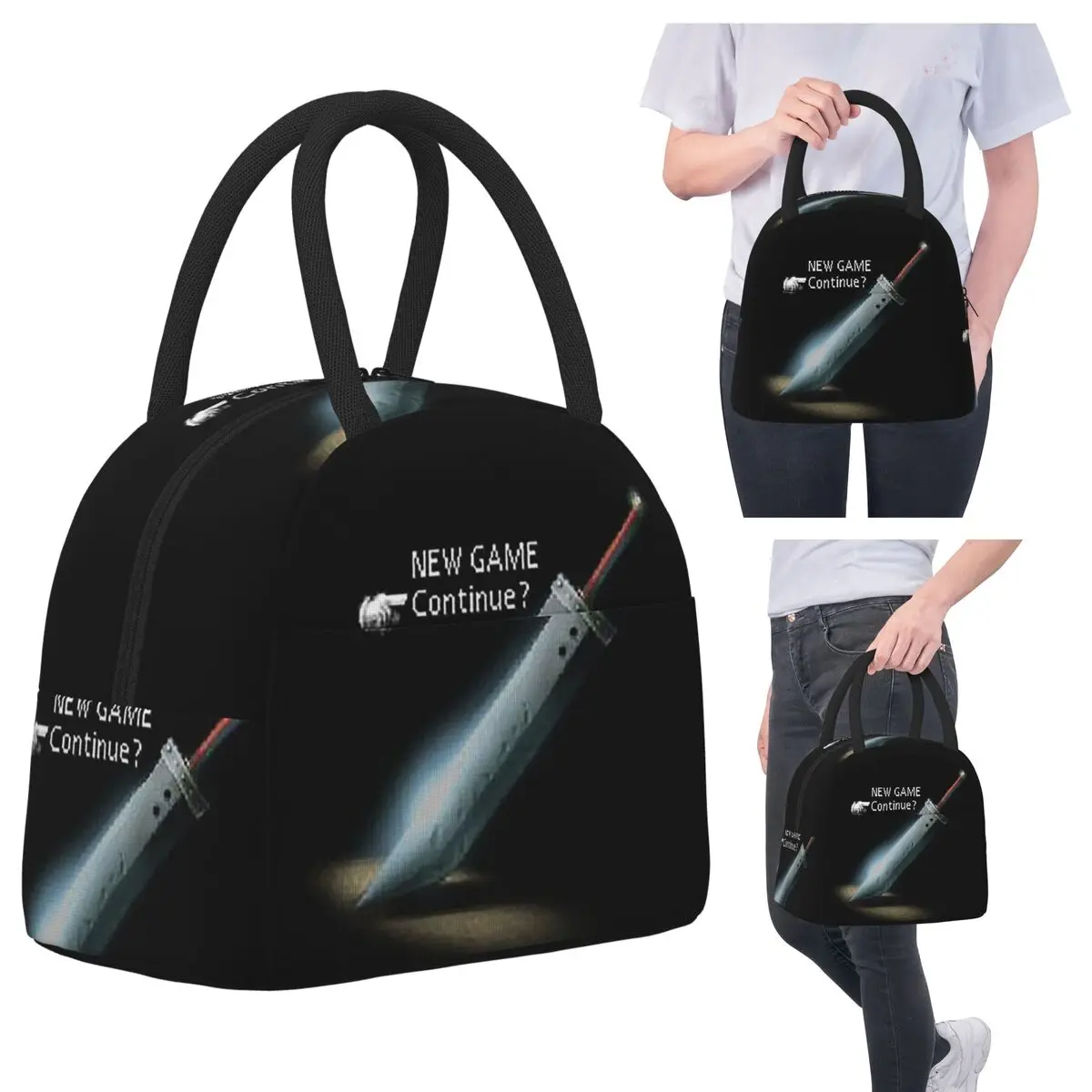 حقيبة غداء معزولة من فاينل فانتسي للنساء والأطفال، صناديق طعام مقاومة للتسرب، حقيبة غداء حرارية