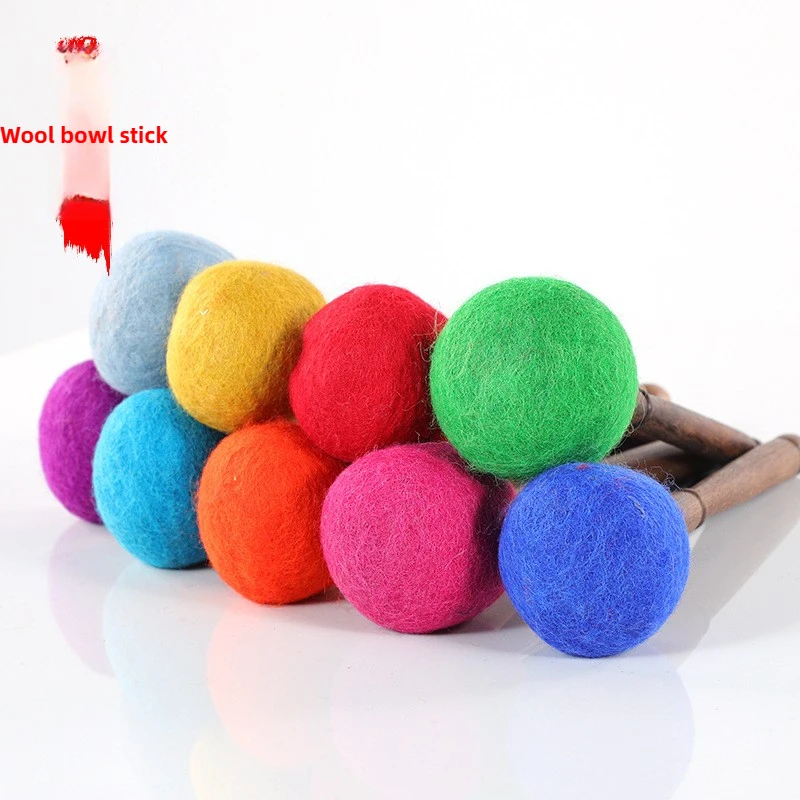 Tibetan Singing Bowl Striker Wool Felt Mallet Professional Sound Therapy Full Moon Bowl Accessory