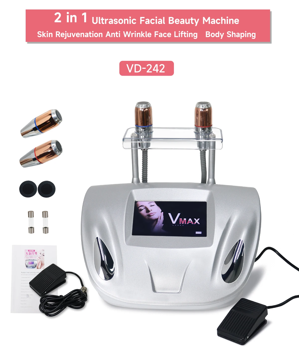 High Frequency Ultrasonic Facial Beauty Skin Rejuvenation Face Lift Skin Tighten Anti Wrinkle Radar Line Carve Tool