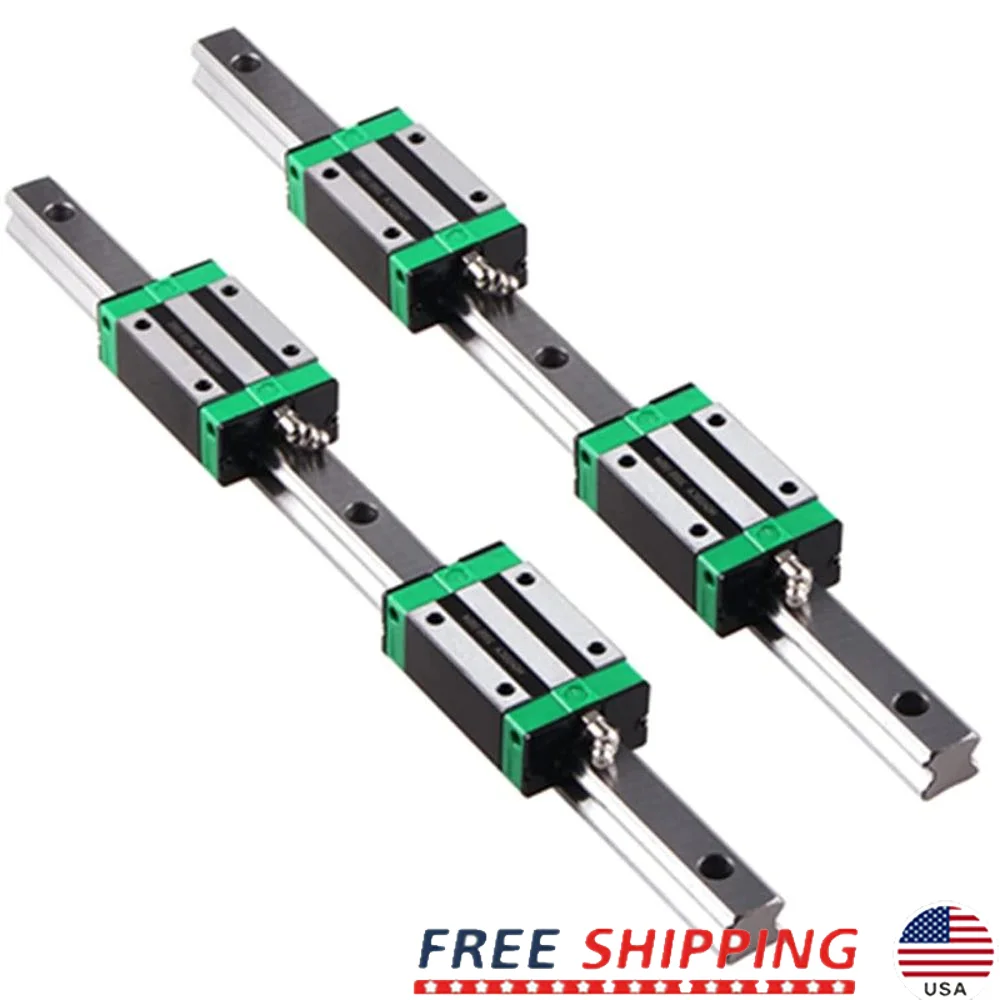 

Linear Guide Rail HGR20 600mm Linear Slide Rail 4 Bearing Blocks High Precision Motion CNC Router Lathe Mill DIY Automation