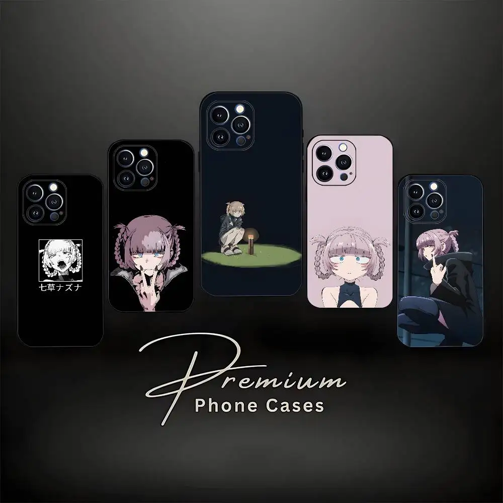 

N-Nanakusa Nazuna cartoon Phone Case For iPhone 16,15,14,13,12,11 Plus,Pro Max,XS,X,XR,SE,Mini,8,7,Soft Silicone Black Cover