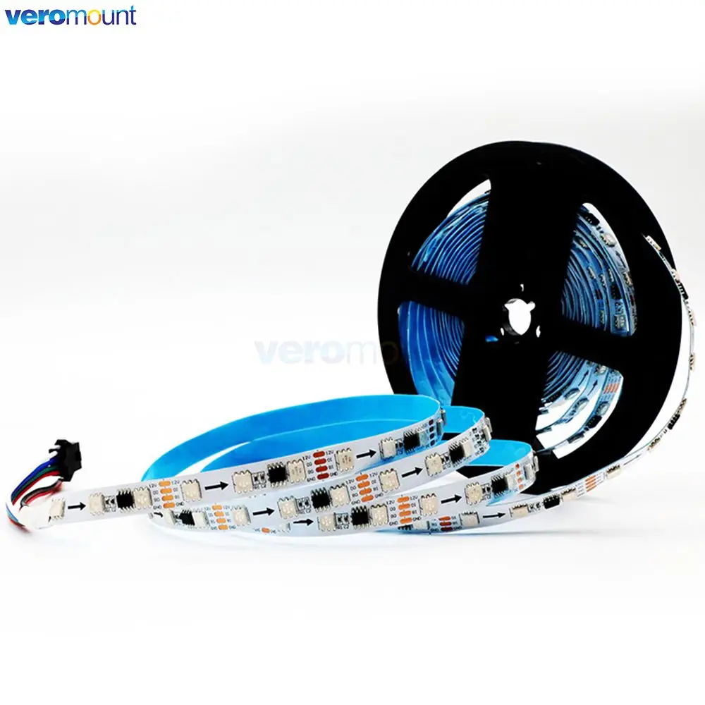 5m DC12V 24V Pixel LED Strip 30/60LEDs/m TM1935 IC Digital Programmable Dual Signal Breakpoint Continue 5050 SMD RGB Dream Color