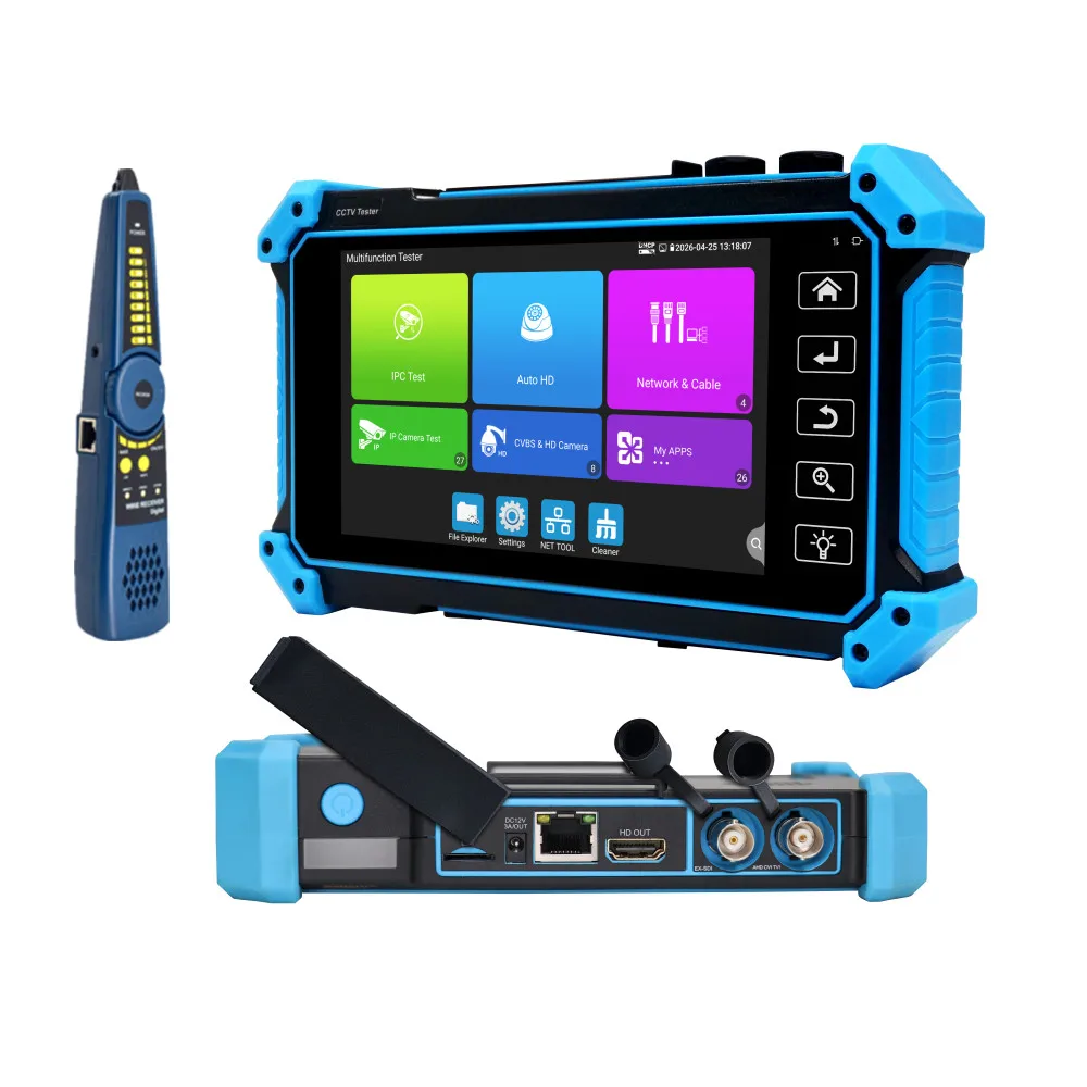 4K HD CCTV Tester Monitor 5.4 Inch for Dahua Hikvision POE IPC 8MP AHD CVI TVI Camera Testing Kit with VGA HDMI Cable