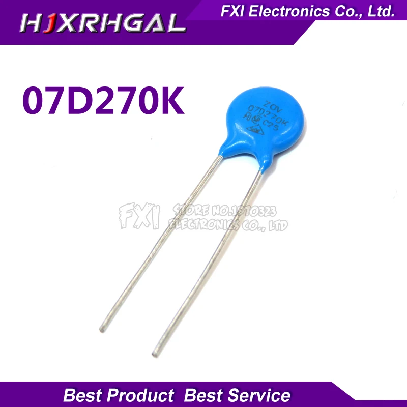 10PCS 07D270K Piezoresistor 7D270K 27V Varistor Resistor