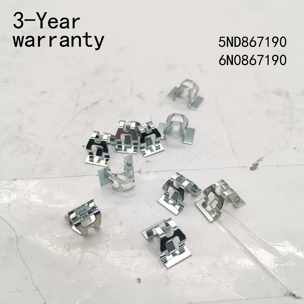 10Pcs V-shaped clip 5ND867190 6N0867190 For VW Caddy Polo Golf Tiguan Teramont Audi Q3 A5A A5L AE6A AQ6E A6A AE6S