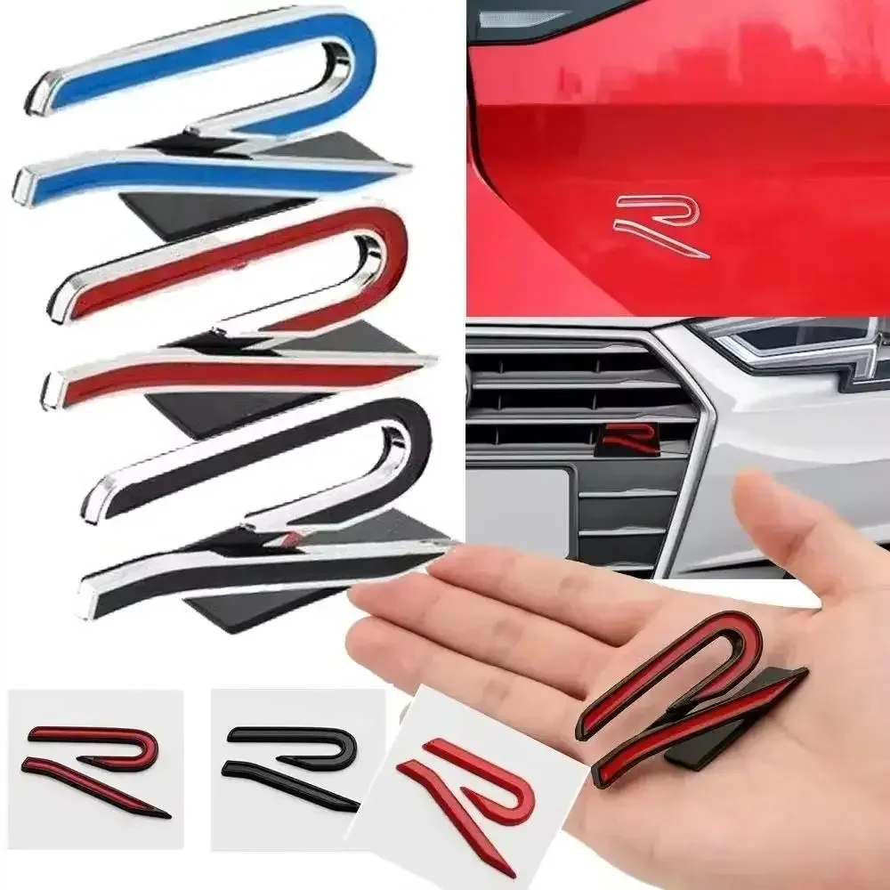 Metal Car Front Grille Emblem Stickers Rear Trunk Badge Decals for Volkswagen VW New R Line Golf 6 7 Beetle Passat Tiguan Jetta
