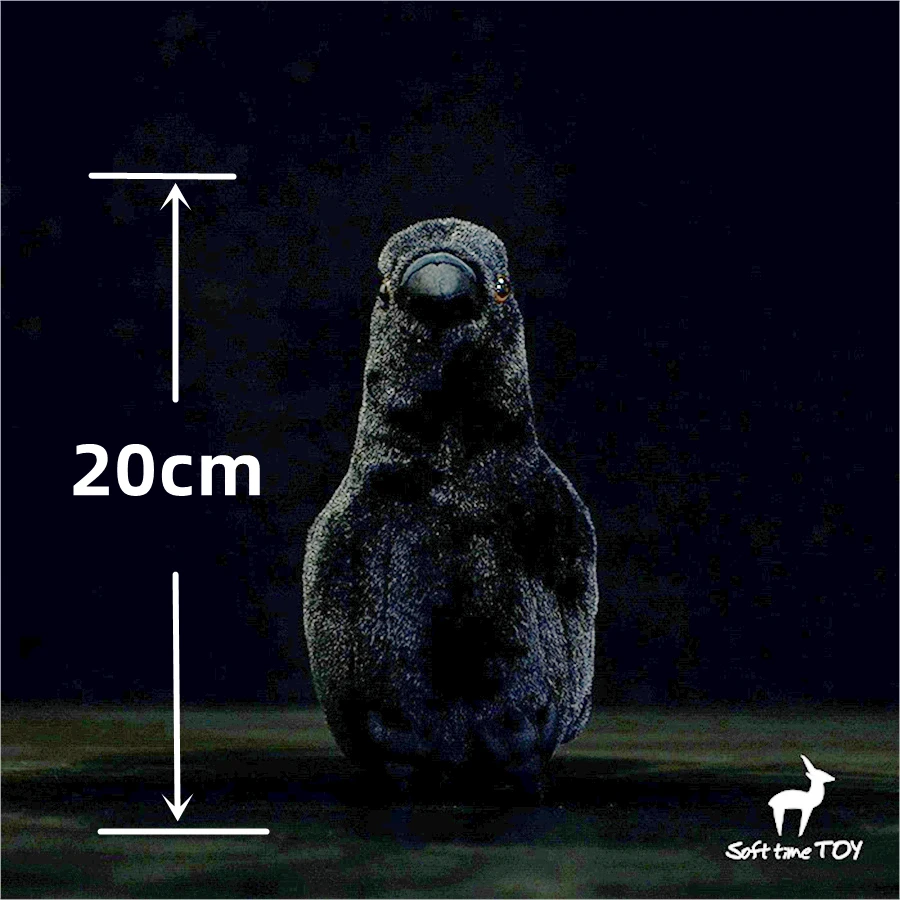 Crow High Fidelity Anime Cute Raven Plushie Corvus Corax Plush Toys Lifelike Animals Simulation Stuffed Doll Kawai Toy Gifts Kid