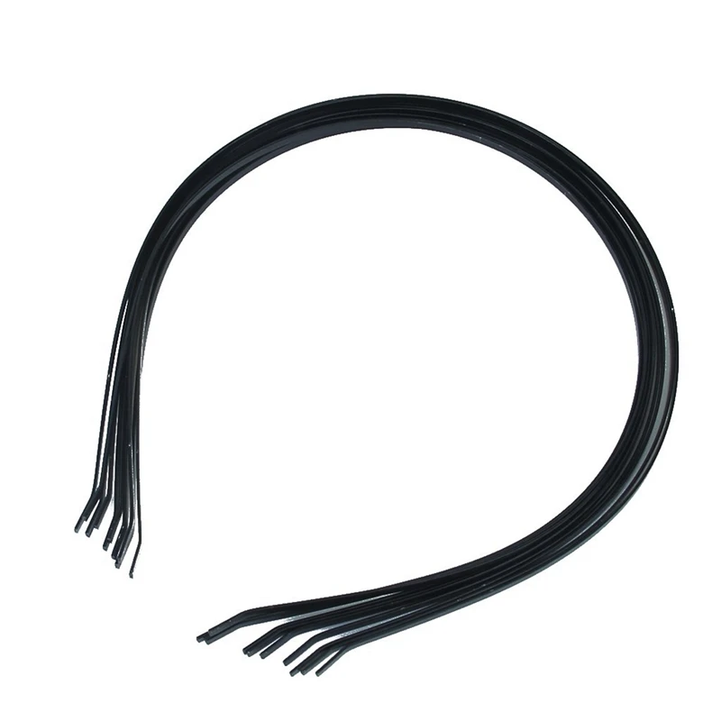 50Pcs 3Mm Blank Headbands Metal Hair Band Lots DIY Accessories Black