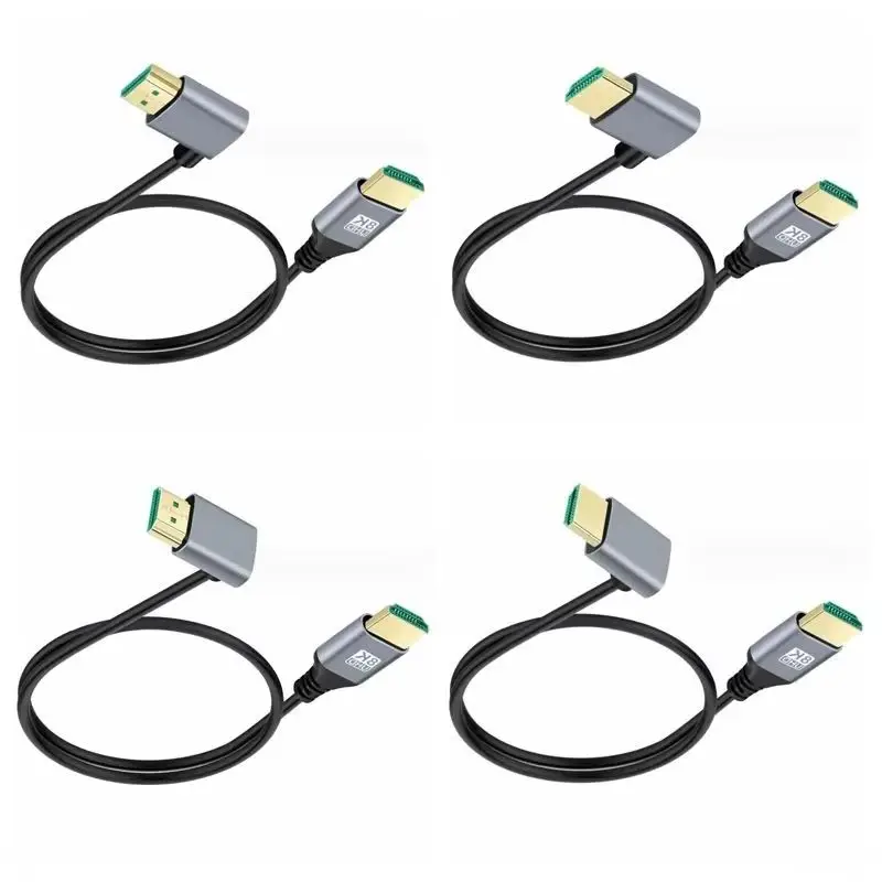 90 درجة HDMI 2.1 فولت وصلة كابل 8K 60 هرتز 4K 120 هرتز 48 جيجابت في الثانية EARC ARC HDCP فائقة السرعة HDR ل HD TV الكمبيوتر المحمول العارض PS4 PS5